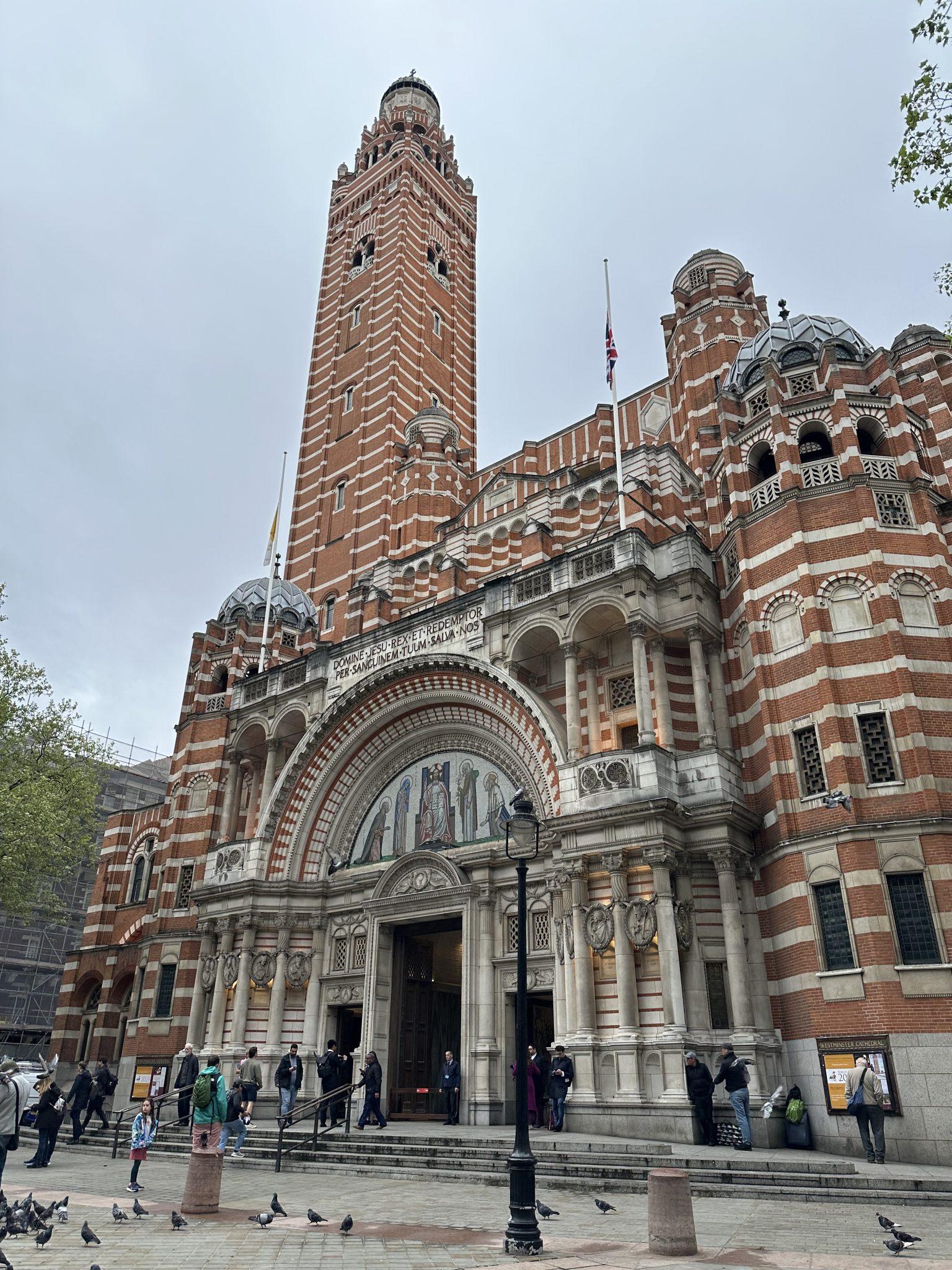 Apostle Times | apostletimes.com | CC BY 4.0 View of the outside of Westminster Cathedral, London. Photograph featured in Apostle Times Catholic news blog.