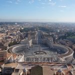View over St. Peter's Square, the papal conclave begins to elect the next Pope, featured in Apostle Times.